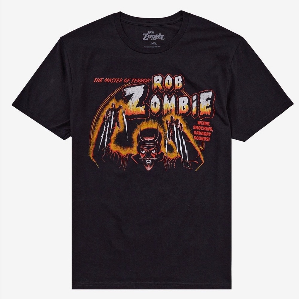 Rob Zombie Master of Terror Black Graphic T-Shirt